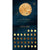 Front of 2026 Lunar Moon Phase Wall Calendar - Blue and Gold - Full Moon Gift