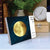 Page of 2026 Lunar Moon Phase Desk Box Calendar - Blue and Gold - Moon Gift