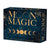 Front of 2026 Lunar Moon Phase Desk Box Calendar - Blue and Gold - Moon Gift