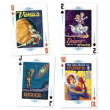 Space travel playing card deck with vintage space age art by Anderson Design Group space gift.