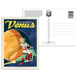 Venus postcard from a Space-themed postcard set with vintage style retro space age art by Anderson Design Group