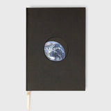 Earth Notebook - Hardcover A5 - Black & Gold - Space, Earth Gift