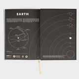 Inside cover of Earth Notebook - Hardcover A5 - Black & Gold - Space, Earth Gift