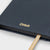 Back of Moon Notebook - Hardcover A6 - Black & Gold - Space, Moon Gift