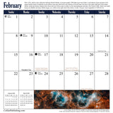 Page of The Universe 2026 Astronomy Space Wall Calendar Hubble space gift by Grant Collier