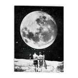 wedding or Anniversary-moon-space-greeting-card