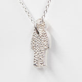 Moldavite Astronaut Necklace - Sterling Silver