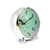 Spacey desk clock by Pendulux modeled after space age automobile dashboard clock! Green face with round convex front.