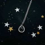 Small Chunky Teardrop Meteorite Necklace