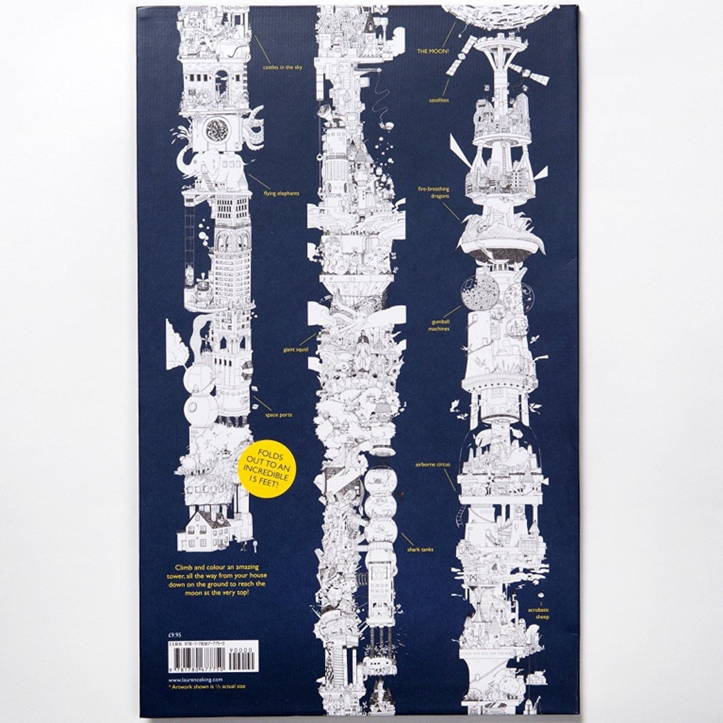 To the Moon - The Tallest Coloring Book in the World - Moon Gift – The ...