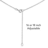 Sterling Silver Mountain with Pearl Moon Necklace