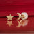 A mismatched pair of 14k solid yellow gold crescent moon and star stud earrings - the perfect space jewelry gift for a space or moon lover!