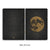 Cute mini small gold moon notebooks space gift, 2-pack, showing front and back