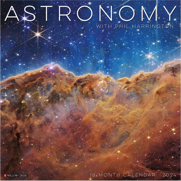 Front of Astronomy 2024 JWST James Webb Space Telescope Wall Calendar