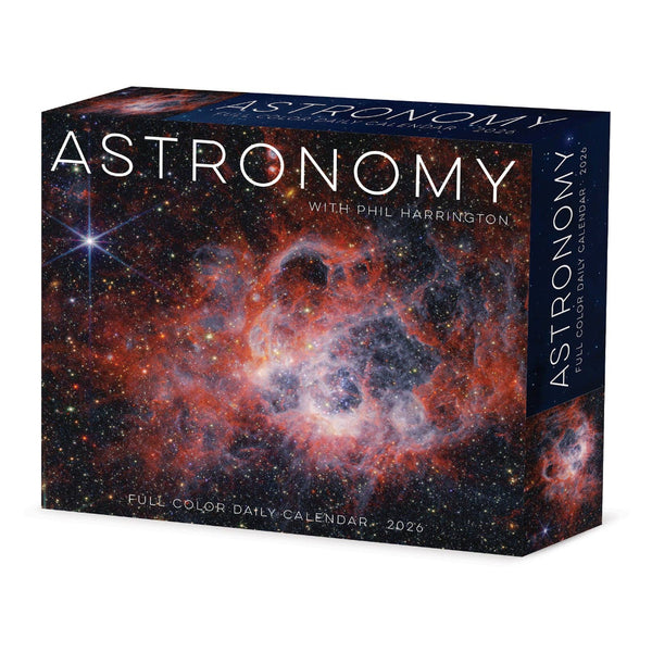 Front of Astronomy 2026 Daily Box Space Desk Calendar