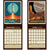 Pages of Space Travel 2026 Wall Calendar with classic illustrated retro space age posters of a rocket and planet Jupiter! 2026 space calendar gift.