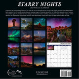 Back of Starry Nights 2027 Astronomy Space Wall Calendar aurora borealis space gift by Grant Collier