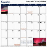Page of Starry Nights 2027 Astronomy Space Wall Calendar aurora borealis space gift by Grant Collier