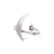 A sterling silver adjustable ring with a crescent moon and star - an elegant space jewelry gift