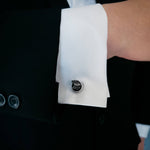 Cufflinks with Authentic Meteorite - Collar Studs, Too!