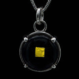 Sterling silver necklace with Apollo 11 space shuttle relic, a unique space necklace jewelry gift