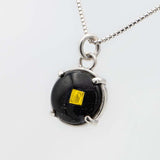 Sterling silver necklace with Apollo 11 space shuttle relic, a unique space necklace jewelry gift