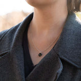 Sterling silver necklace with Apollo 11 space shuttle relic, a unique space necklace jewelry gift