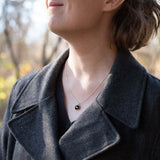 Sterling silver necklace with Apollo 11 space shuttle relic, a unique space necklace jewelry gift