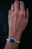 "Comet" Authentic Campo del Cielo meteorite cuff bracelet! A unique space meteorite jewelry gift.