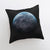 Earth side of an Earth and Moon double-sided space themed planet throw pillow!
