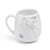 White traveler's mug with a map of the world that can be colored in. A great Earth-themed gift!