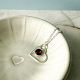 Heart of the Cosmos Sterling Silver Heart Nebula Necklace - space jewelry to show  your love