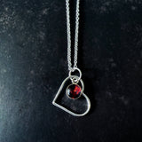 Heart of the Cosmos Sterling Silver Heart Nebula Necklace - space jewelry to show  your love