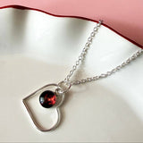 Heart of the Cosmos Sterling Silver Heart Nebula Necklace - space jewelry to show  your love