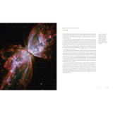 Hubble Legacy: 30 Years of Discoveries and Images, show a page from a Hubble Space Telescope space photography book