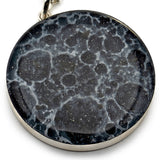 Lunar Highlands Moon meteorite dust necklace, a space and moon jewelry gift