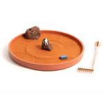 Mars zen garden space gift with relaxing astronaut, mars rover and mars rocks.