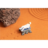 Mars zen garden space gift with relaxing astronaut, mars rover and mars rocks.