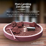 Mars zen garden space gift with astronaut, mars rover and mars rocks. A fun space gift for space lovers!