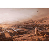 Mars Colony Puzzle showing an astronaut on a Martian base! 1000 piece space puzzle.