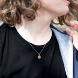 A sterling silver pendant space necklace with genuine Martian Mars meteorite dust inside! Space jewelry at its finest.