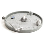 Moon zen garden space gift with relaxing astronaut, lunar rover and moon rocks.