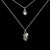 The Moon and Stars sterling silver and genuine meteorite dual strand necklace space jewelry gift