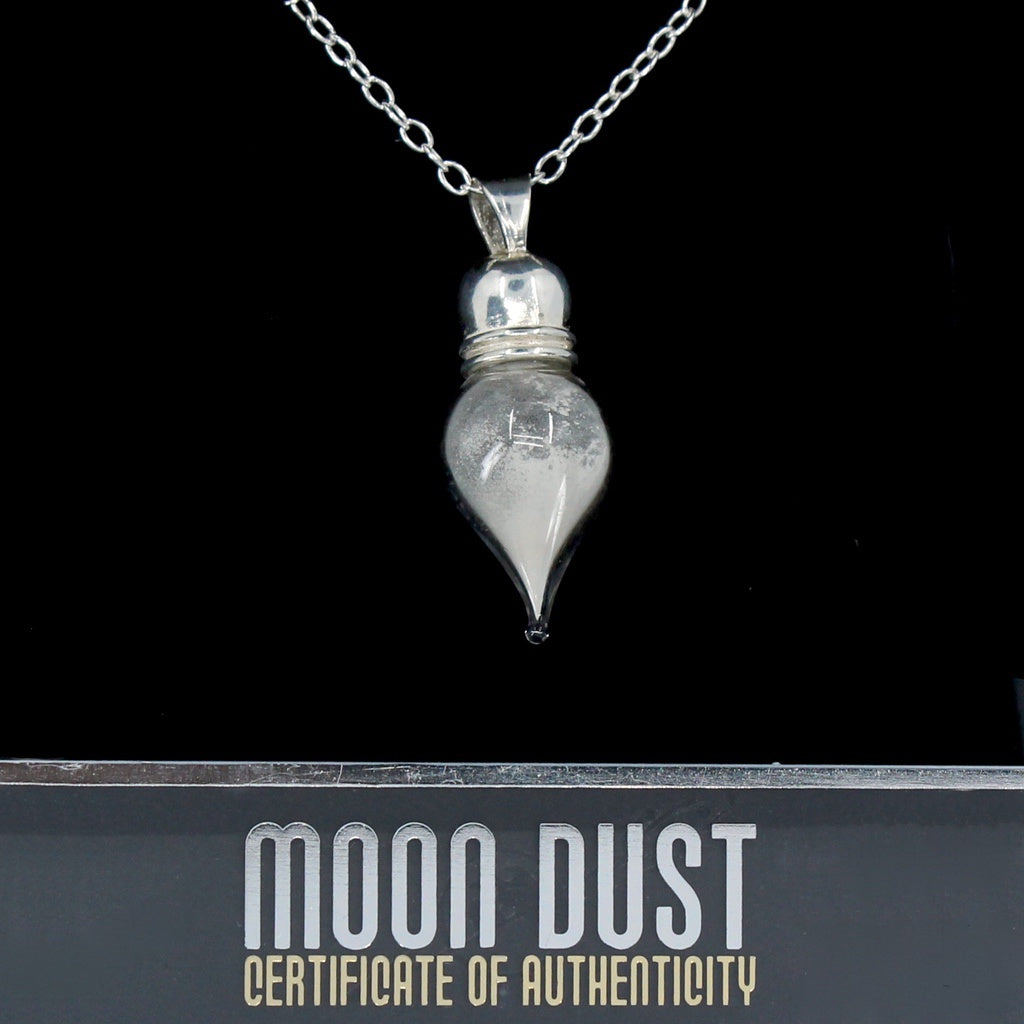 GENUINE MOON DUST Necklace Sterling Silver, Space Meteorite
