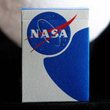 Space themed playing cards with NASA meatball logo and custom court cards - outer box