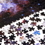 Nebula puzzle - 1000 piece rectangular galaxy space puzzle - showing close-up of puzzle pieces
