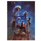 Pillars of Creation puzzle - 1000 piece rectangular space puzzle.of the Eagle Nebula - showing front of box with completed puzzle in background