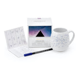 Stargazing mug with blue pen - find stars and constellations and draw them on the star map! Astronomy gift showing box and contents.