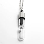 Genuine Meteorite Necklace with meteorite dust in a Glass Vial, space meteorite jewelry gift