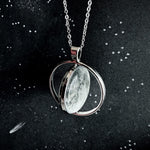 Full Moon double sided fidget spinner necklace, the perfect space moon jewelry gift for moon lovers!